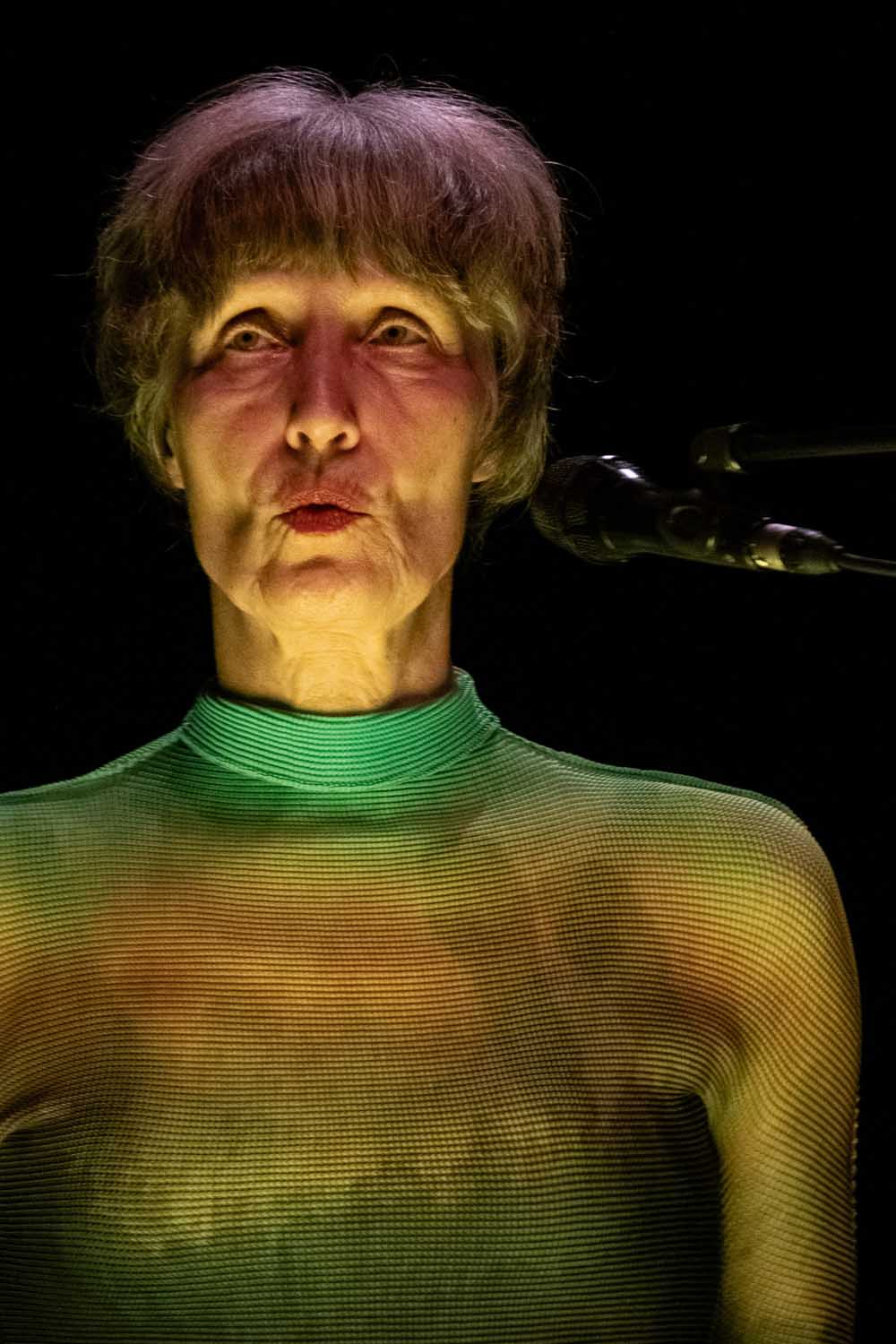 Ute Wassermann performing at Time to Listen, ADK, Berlin 2023