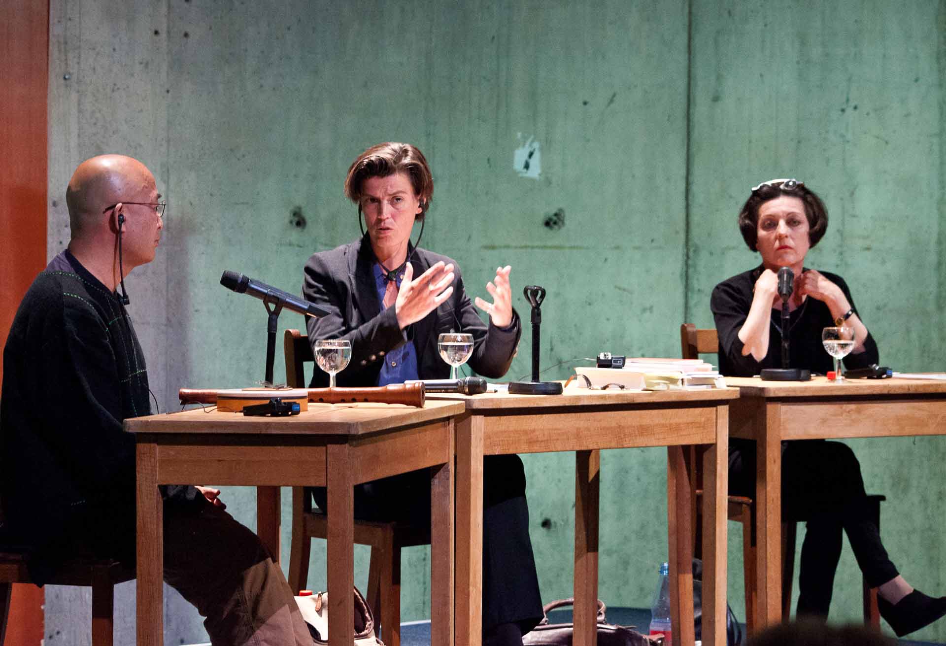 Zielinski.Photography - Images of artworks and culture - Berlin A group of Zielinski artworks sitting at a table and talking.